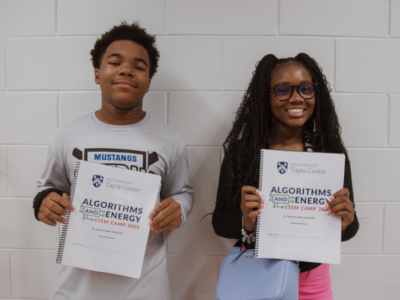 Students smiling at camera