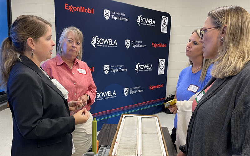 Educators listening to presentations