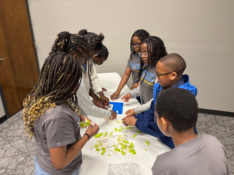 Students working on activity