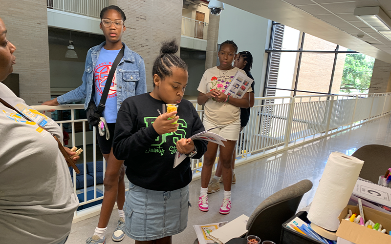 Students preparing for carbon challenge