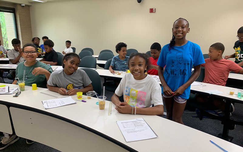 Students working on STEM