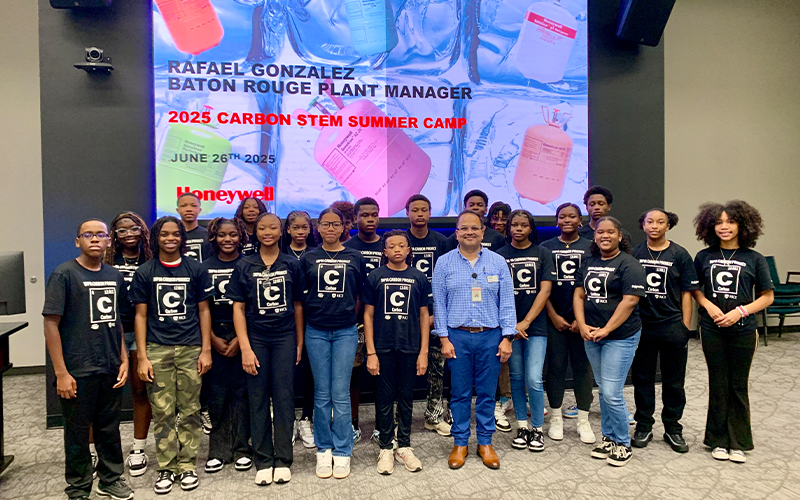 Students listening to presentations