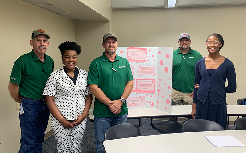 Students giving presentation