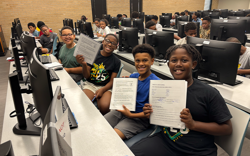 Students exploring STEM