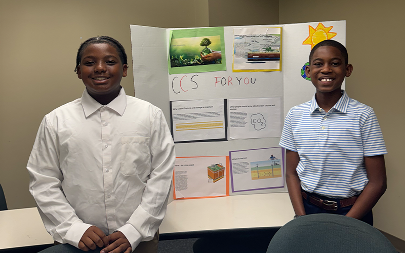 Students giving presentation